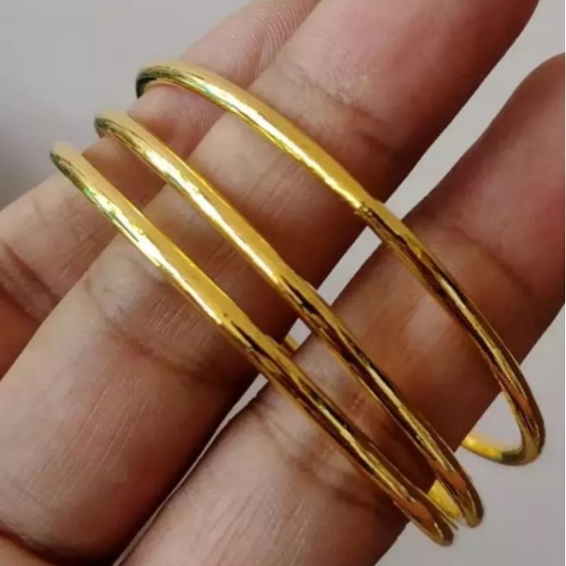 Gelang tangan keroncong dewasa isi 3 terbuat dari coin logam asli model terbaru anti luntur