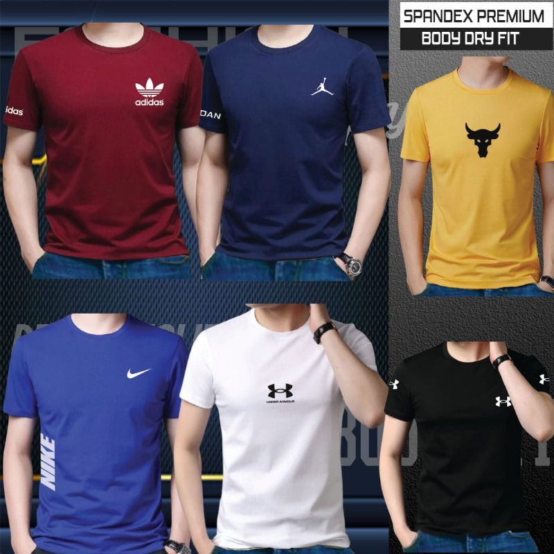 Kaos Pria Spandex Dry Fit Grade Original