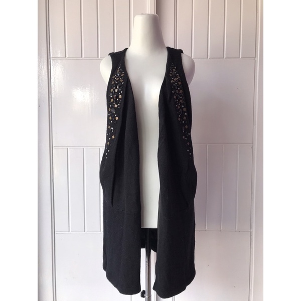 Atasan Rajut Vest Long Outer Cardigan Rajut Jumbo Premium Second Thrift-20. Outer 110/85