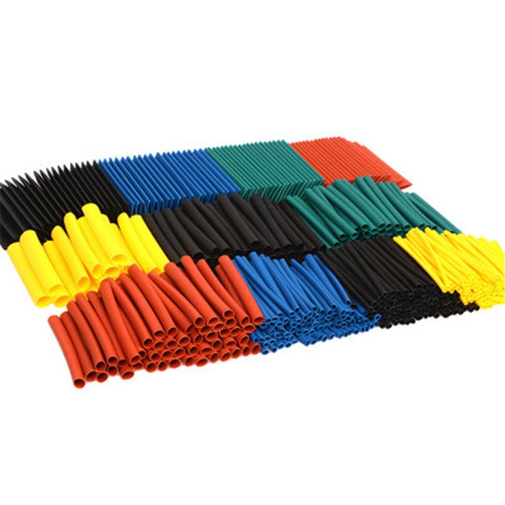 【 ELEGANT 】 530 Pcs Heat Shrink Tubing Warna-Warni Dengan Kotak Polyolefin Aksesoris Kabel Kawat Lengan Kit