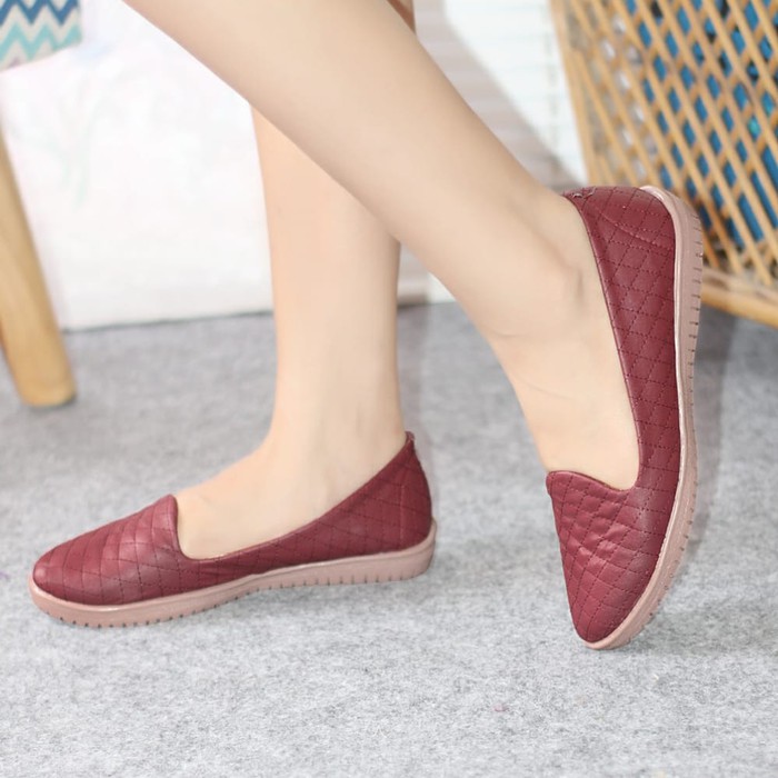Sepatu Flet Import Wanita Big Size Rebecca 6183-21 No517 Flatshoe WX414 Sepatu Flat Shoes Bla01 - 3