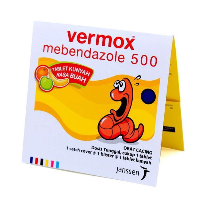 Ready Stock Vermox 500Mg 1 Strip X 1 Tablet