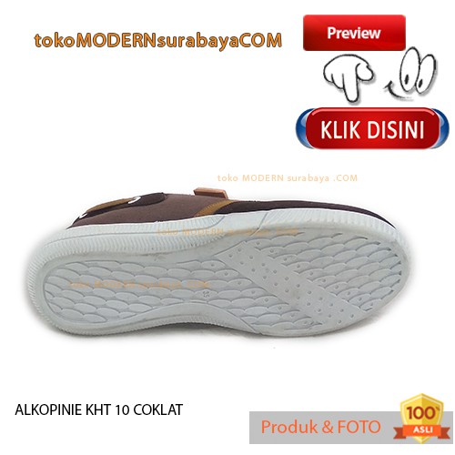 ALKOPINIE KHT 10 COKLAT sepatu anak sepatu slip on