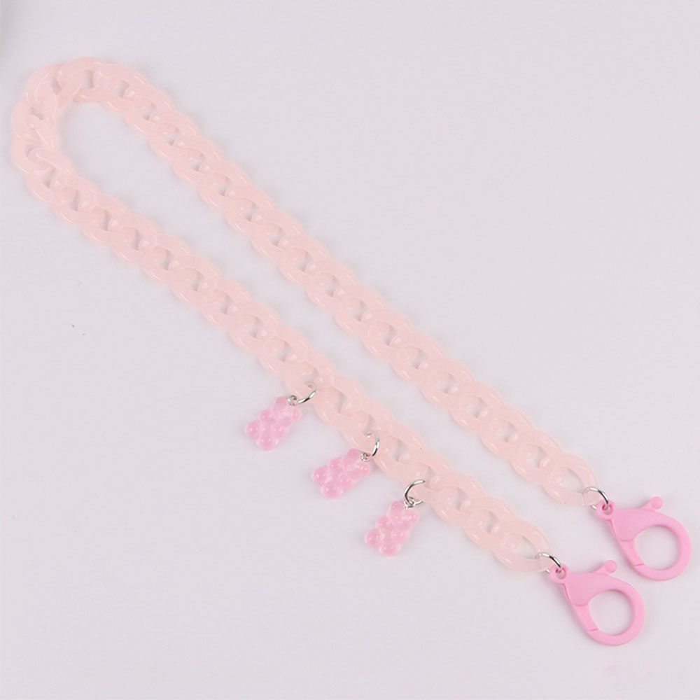 1 Pc Cute Bear Skin-friendly Tali Masker Lanyard Strap Necklace A&amp;6