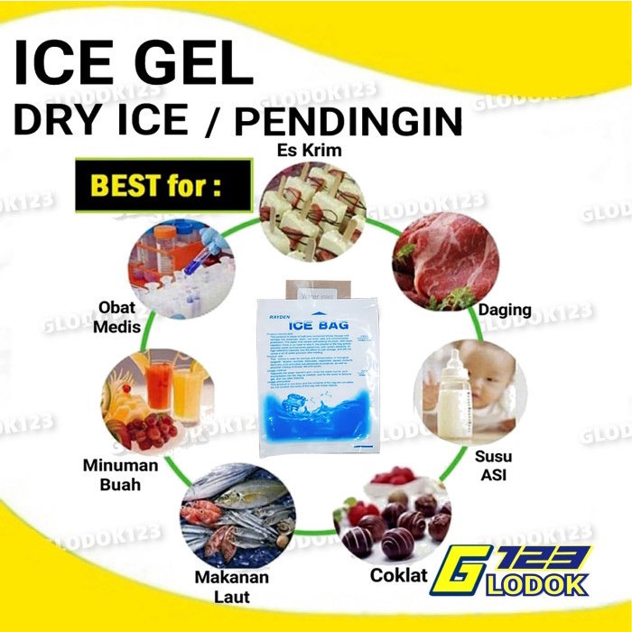 Ice Gel Pack Thermafreeze Bag Dry Cooler Jelly Kantong Es Pendingin