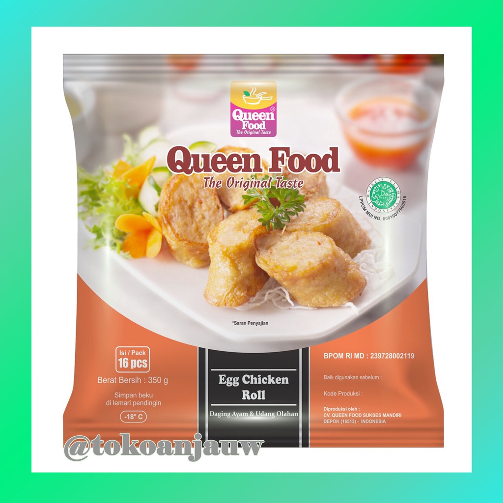 

Queen Food Egg Chicken Roll 360 gr / Daging Ayam dan Udang