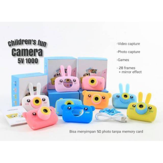 Mainan Kamera Anak CHILD CAMERA BUNNY / BEAR 5V 1000