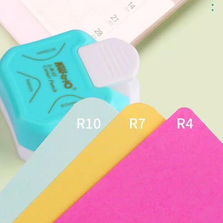 

[KODE IHQJP] Alat Pemotong Sudut Kertas Bulat 3 in 1 R4 R7 R10 KW TRIO Corner Punch Corner Rounder Pemotong Ujung Kertas