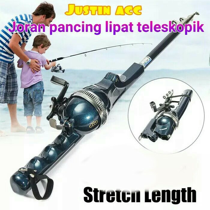 Joran pancing telescopic bisa dilipat-foldable fishing rod-jejer