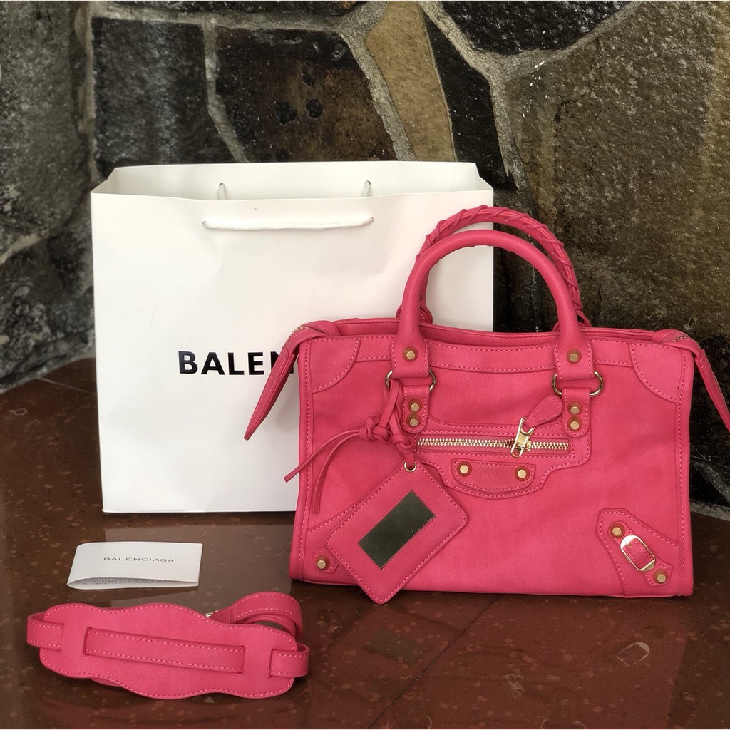 Balenciaga City Bag Semi Premium 30 Cm Pink