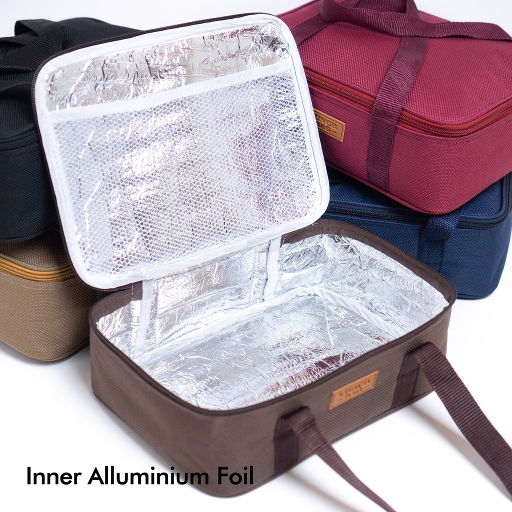 Tas bekal TEDEMEI jumbo tas kotak makan besar waterproof cooller bag aluminium foil tas bekal besar