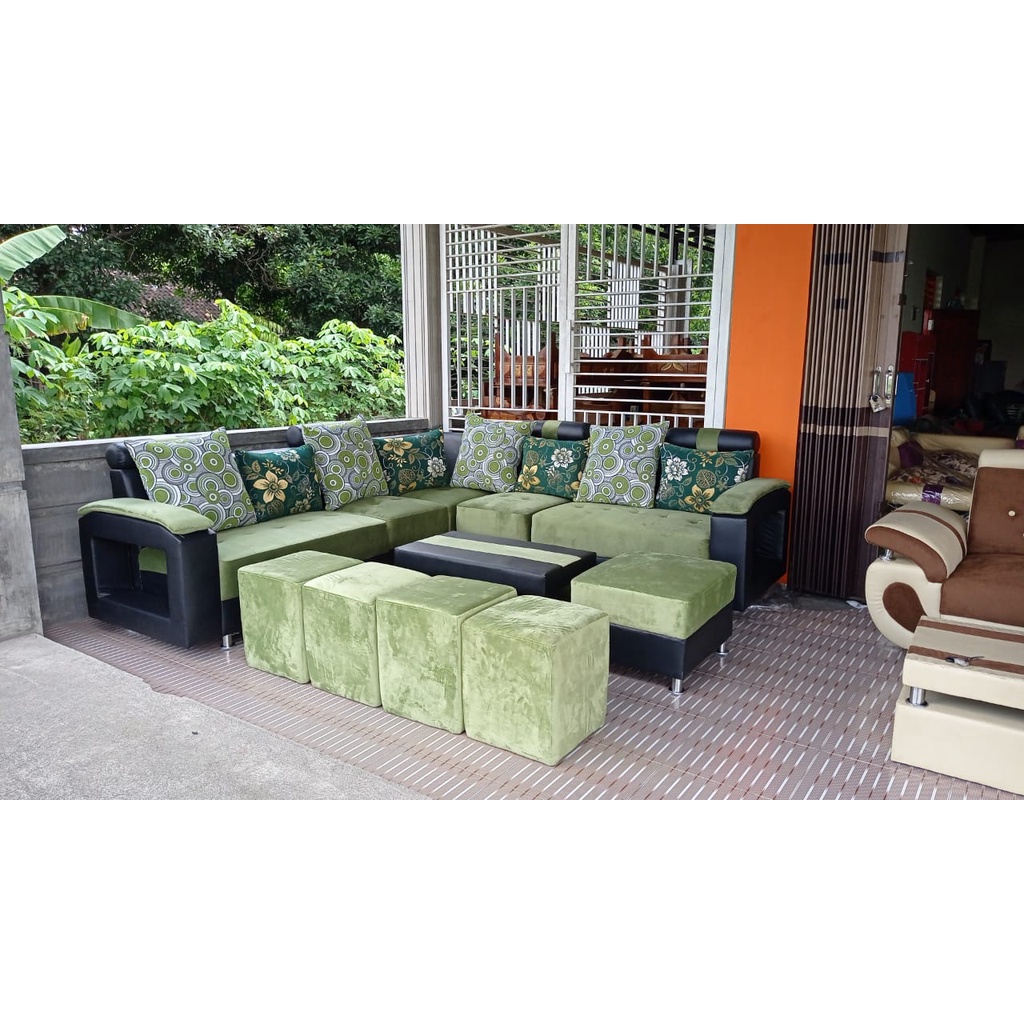 SOFA MINIMALIS BERANAK L SUDUT- SIAP KIRIM