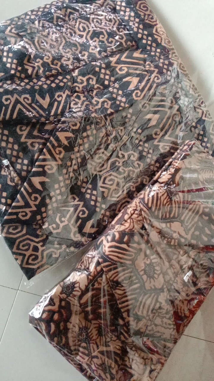 Kemeja Batik Pria Lengan Panjang Size M L Xl Xxl  Bswart Batik Hrb026 Kenongo Hem Panjang Padi
