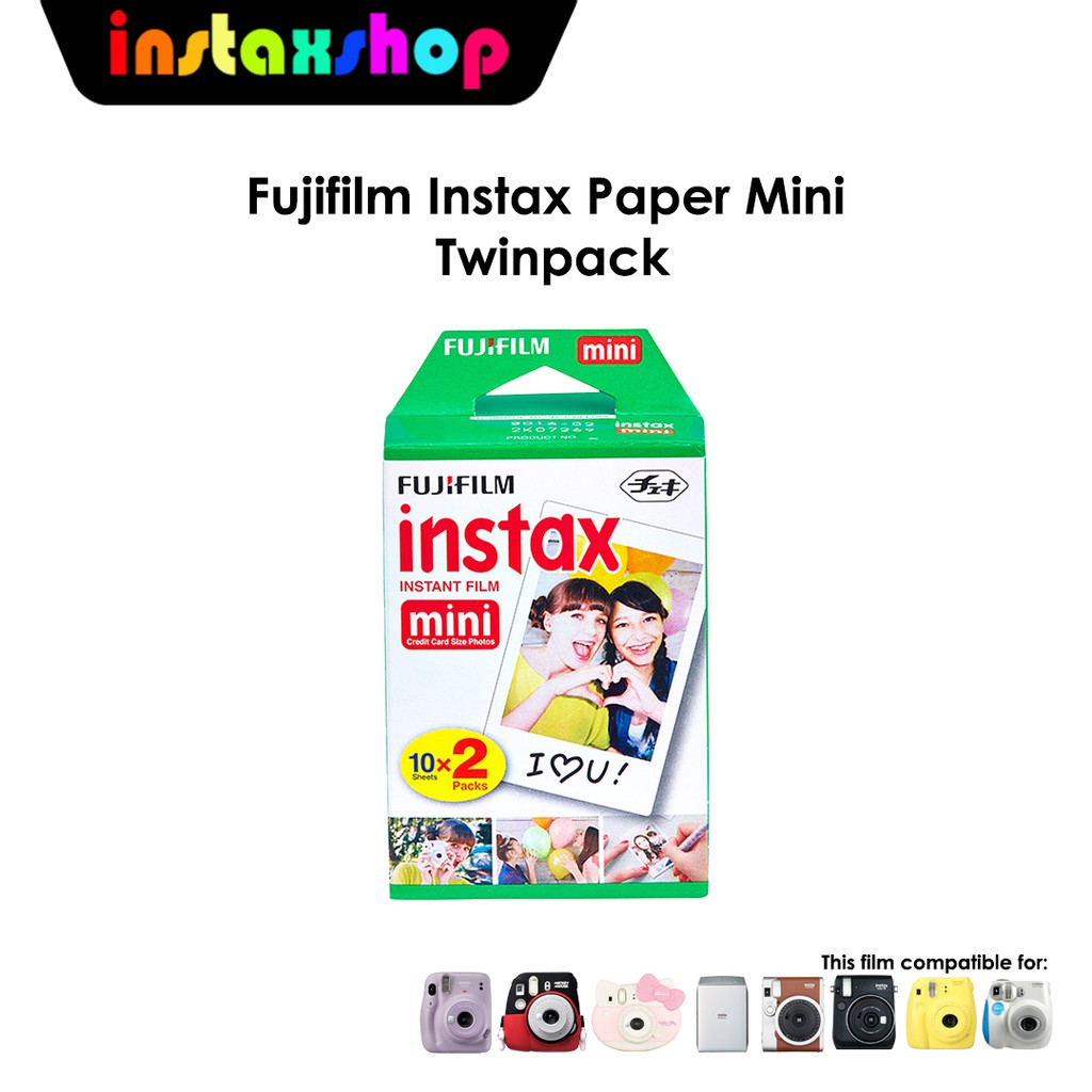 Fujifilm Paper Film Instax Mini Plain Polos Twinpack 2X10