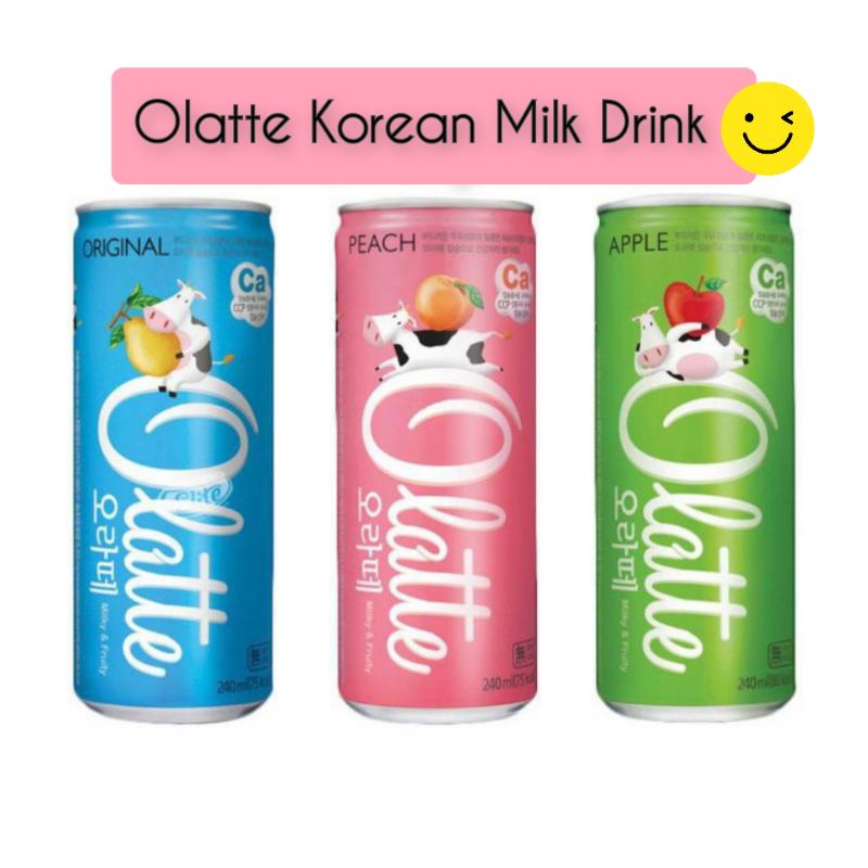 OLATTE / OLLATE DRINK DONG-A MILK KOREA PEAR / PEACH / APPLE / OLATTE DRINK 240ML