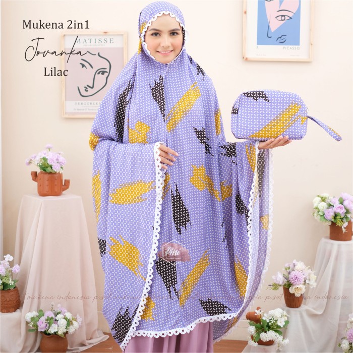 MUKENA DEWASA RAYON 2IN1 JOVANKA LAVENDER