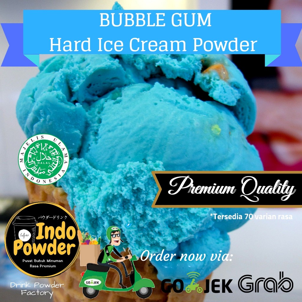 HARD ICE CREAM Bubble Gum 1Kg - Bubuk Ice Cream Bubble gum 1Kg