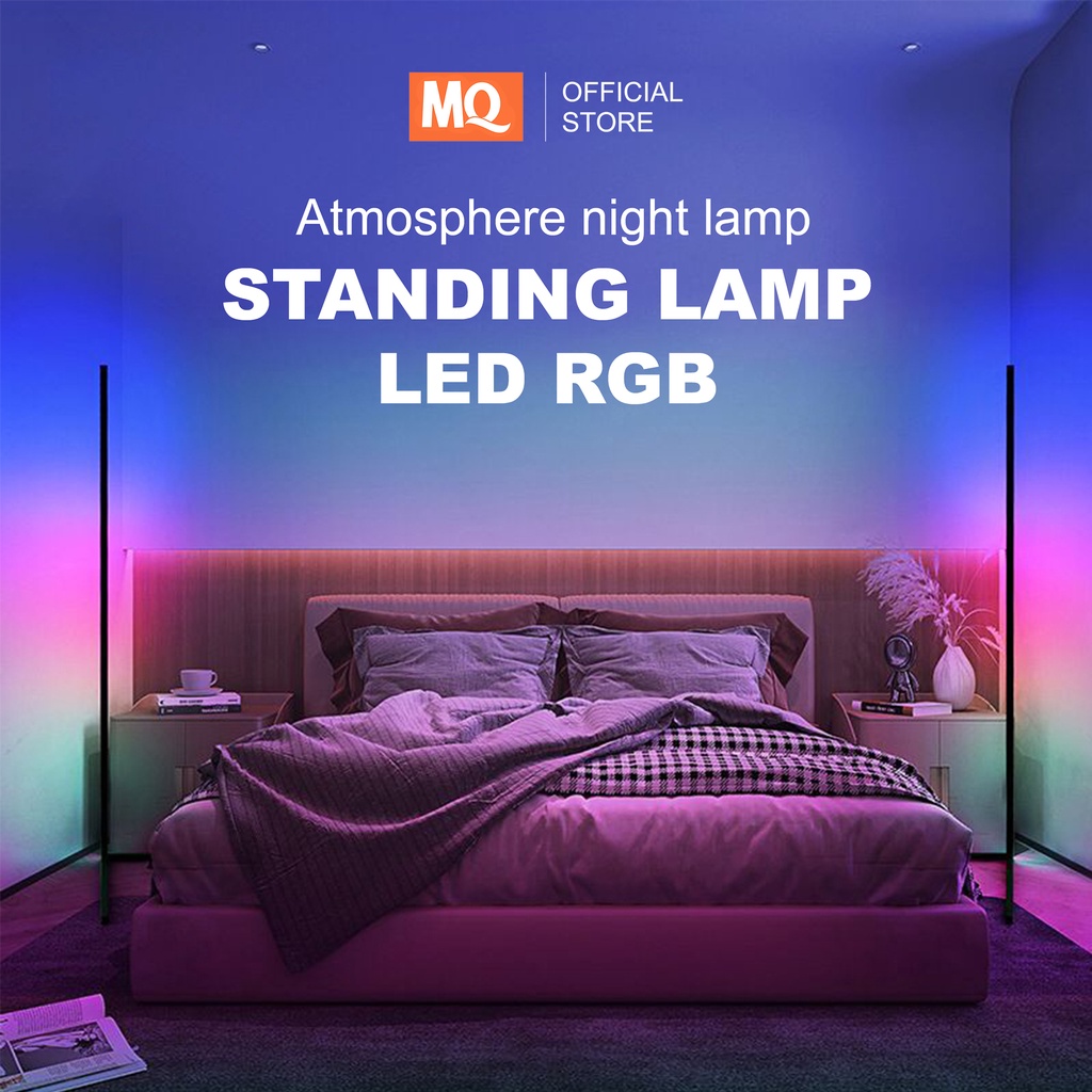 MQ Lampu RGB Stand Sudut Lantai Minimalis / Standing Side Floor Lamp / Lampu Dekorasi standing rgb