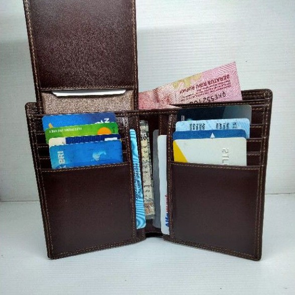 Dompet Pria LK Berdiri Full Kulit Luar Dan Dalam Embos Hush Puppies kode LkB