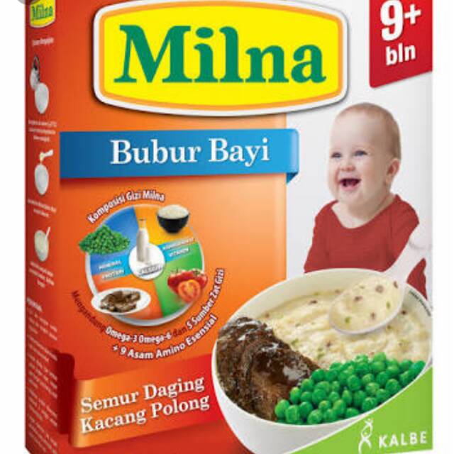 Milna bubur bayi 9 bulan rasa semur daging kacang polong 120gr