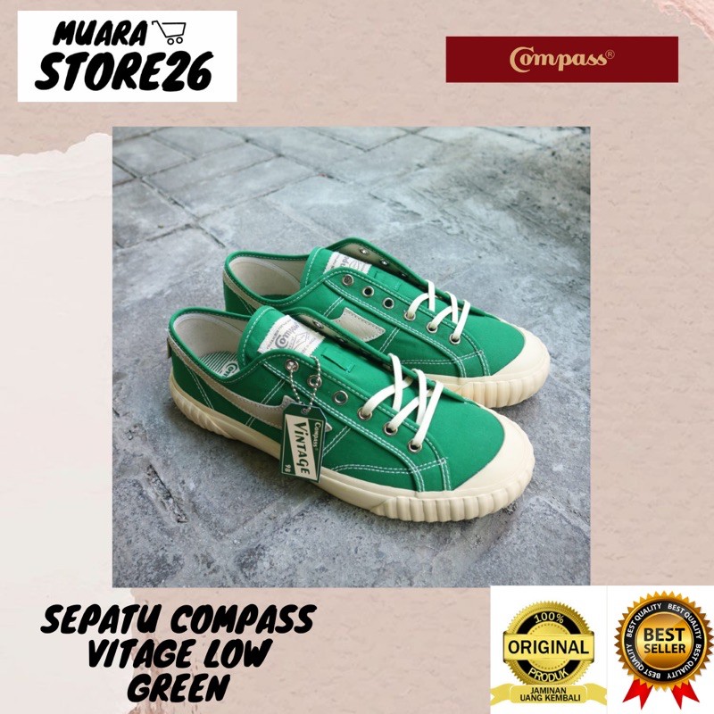 Sepatu Compass Vintage Low Green