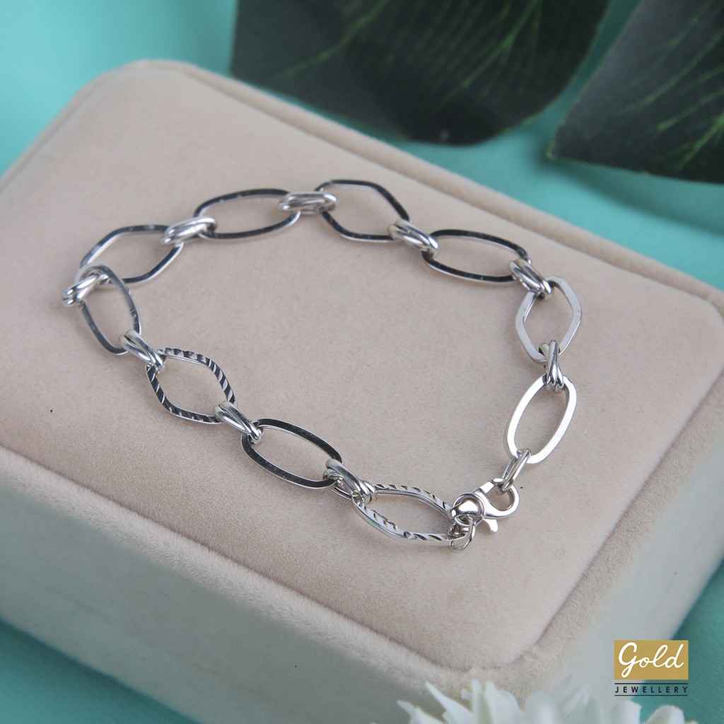 Gelang emas putih kadar 750 75% - PGL19012100