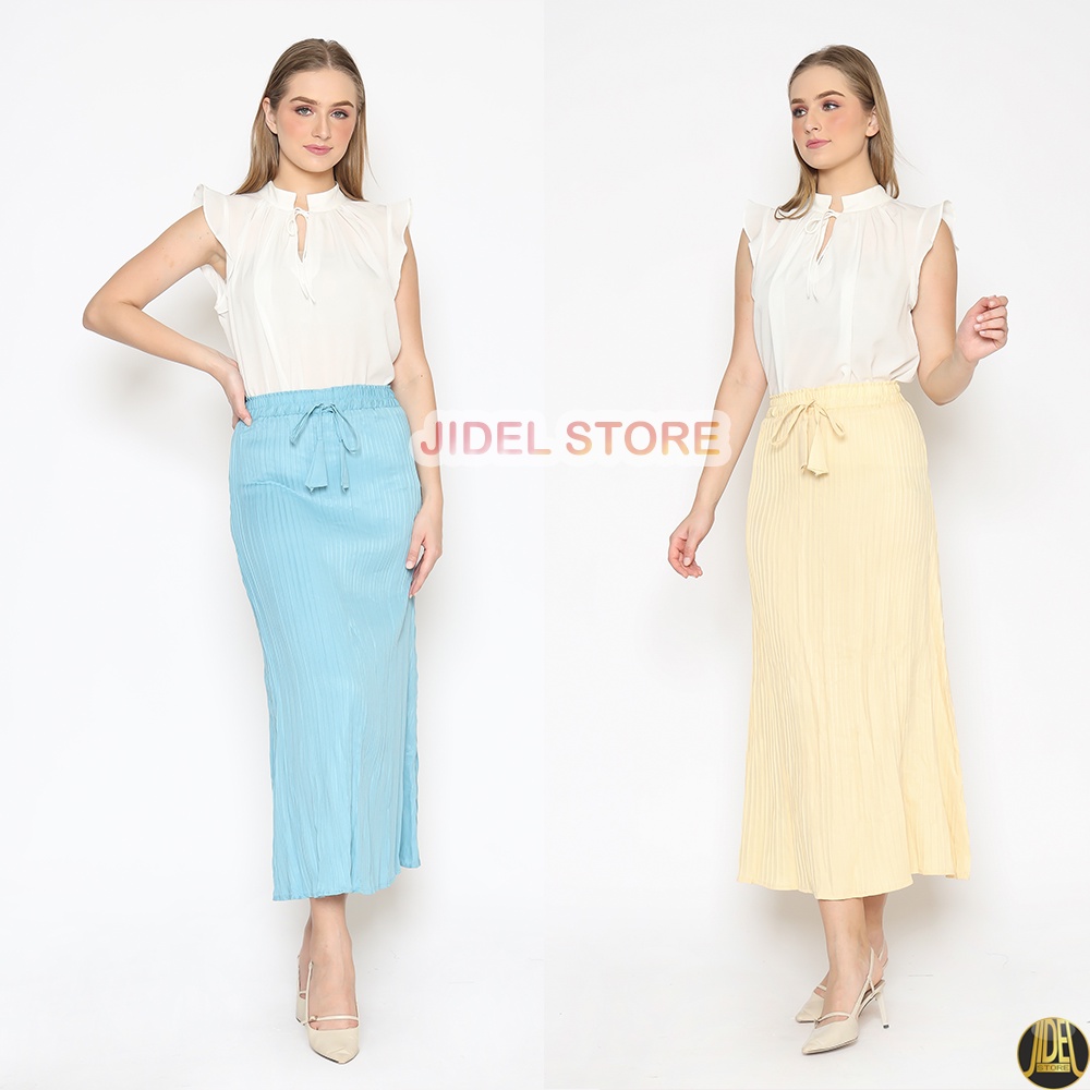 Jual ROK PLISKET PANJANG WANITA PREMIUM GRADE A HIGH QUALITY / ROK