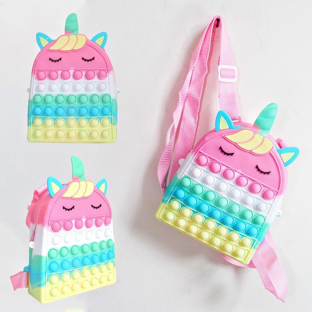 Tas Ransel Pop It Jumbo Anak Unicorn Jumbo Kids Backpack Ransel Anak POP IT JUMBO Tas ransel anak Pe