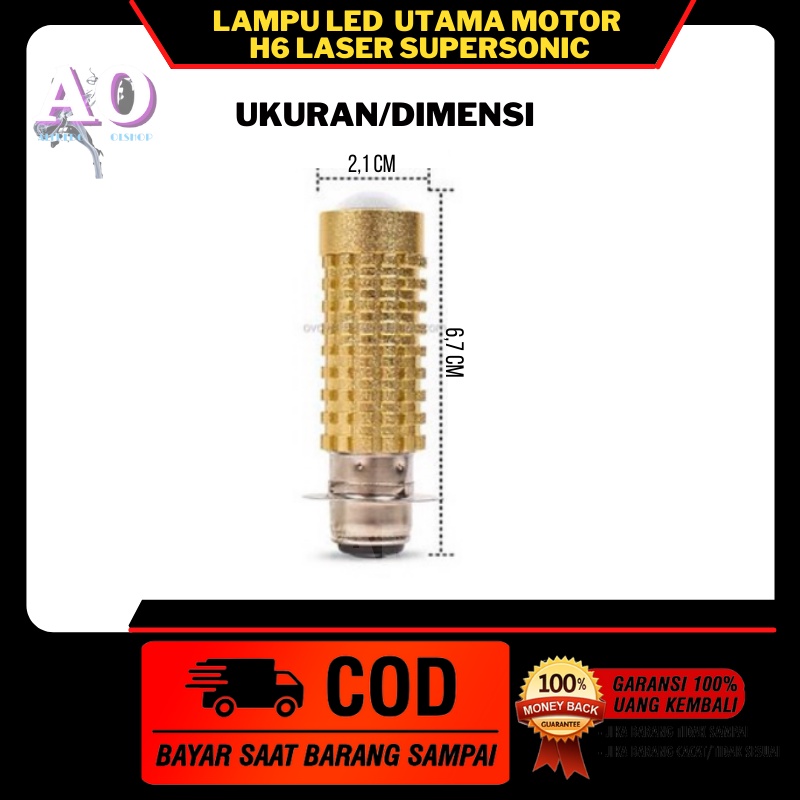 Foglamp Lampu Utama Bohlam Depan Tembak Sorot Fog Lamp Led Laser Supersonic Headlamp Headlight Motor