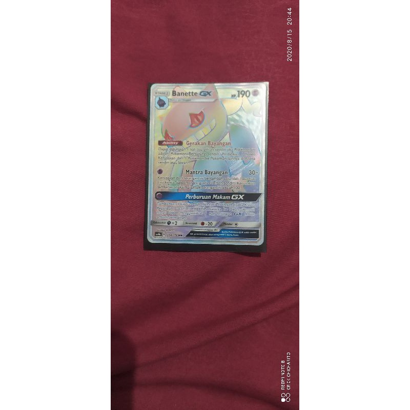 kartu pokemon bahasa Indonesia banette GX HR