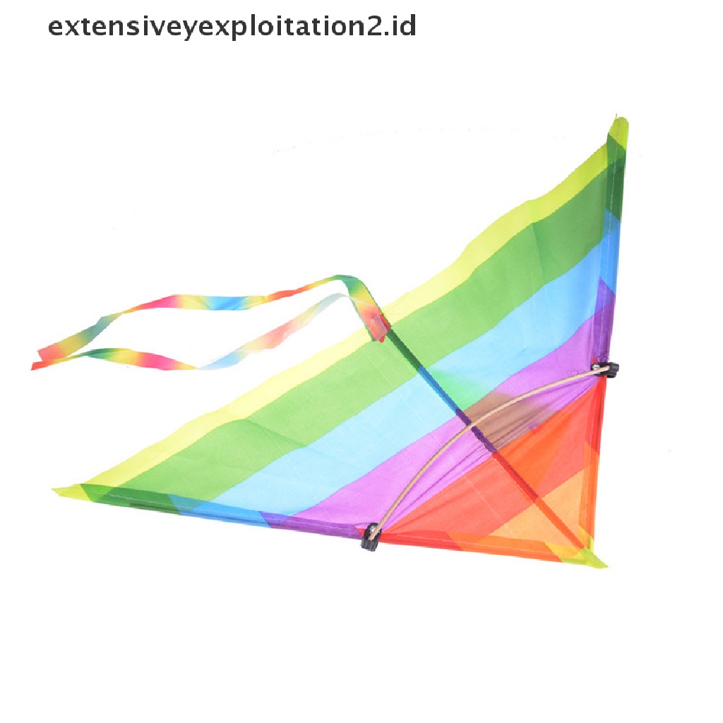 (Hotter) 1pc Baby Kids Outdoor Rainbow Kite No Controlled Stunt Kite Outdoor