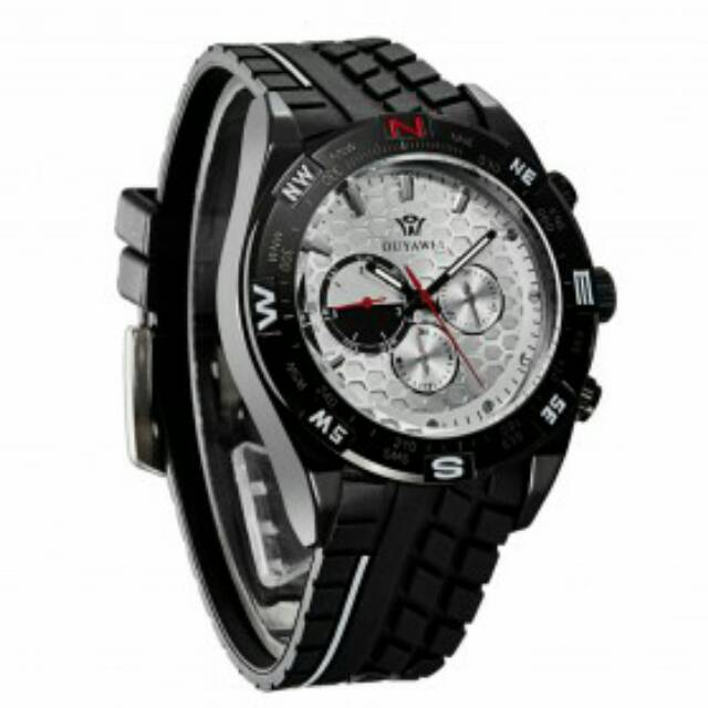 Ouyawei Quartz Silicone Strap Men Sports Watch 30M Water Resistance - YWWS14KS