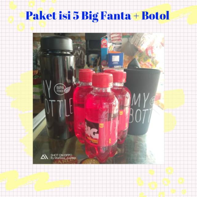 

Paket Big Cola all varian strawberry,cola,leci free bottle