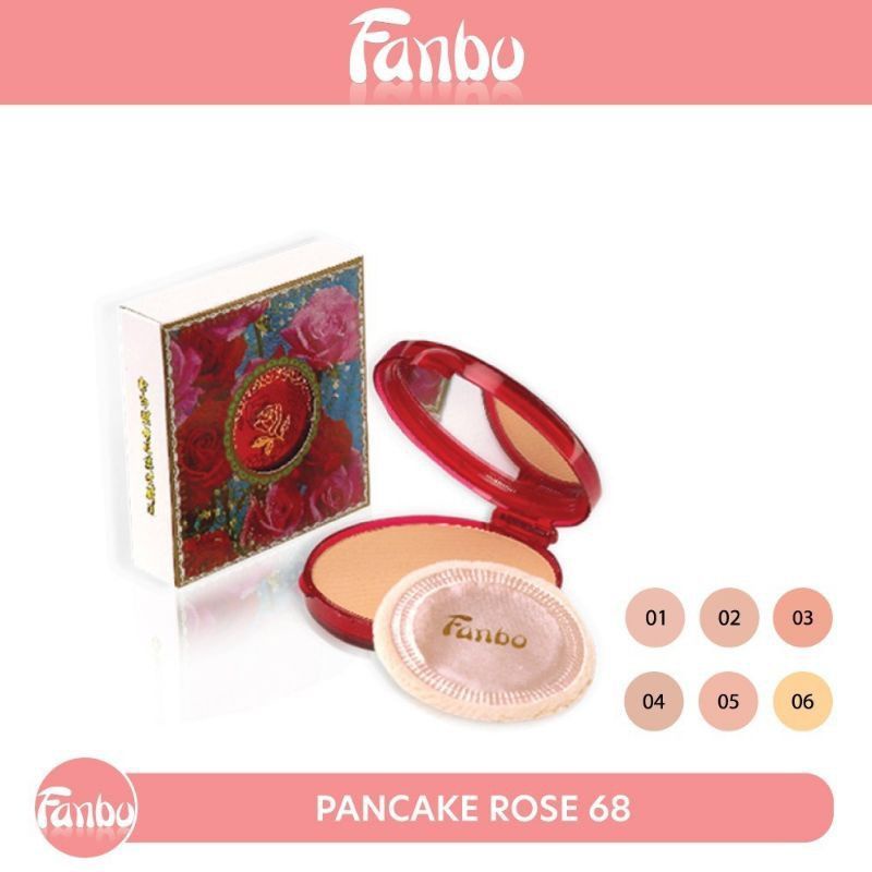 Bedak Padat Fanbo Gloria 5 & Fanbo Rose Ochre 4 & bedak padat fanbo gold full size
