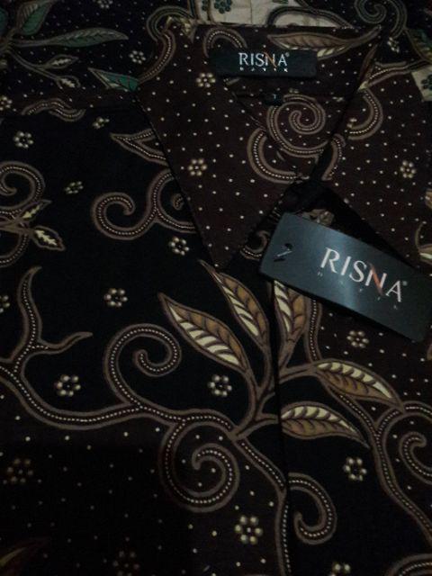 Risna Batik Hrb141 A Kemeja Batik Pria Lengan Pendek