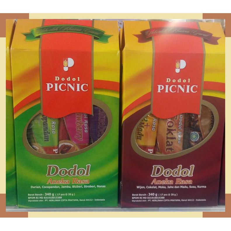

Dodol piknik | 340 gr | 17 pcs x 20 gram | Gift