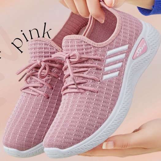 GROSIRTAS BR0090 Sepatu Wanita Import / Sneakers Sport Wanita Good Quality-pink