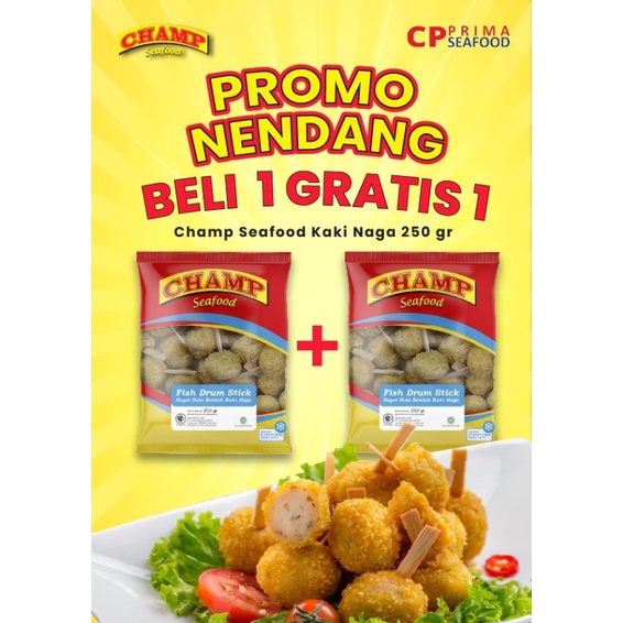 CHAMP SEAFOOD KAKI NAGA 250gr BELI 1 GRATIS 1