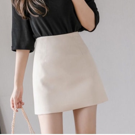 [Premium] Korean Mini Skirt A-Line Plain Rok Pendek 7274 (S/M/L)