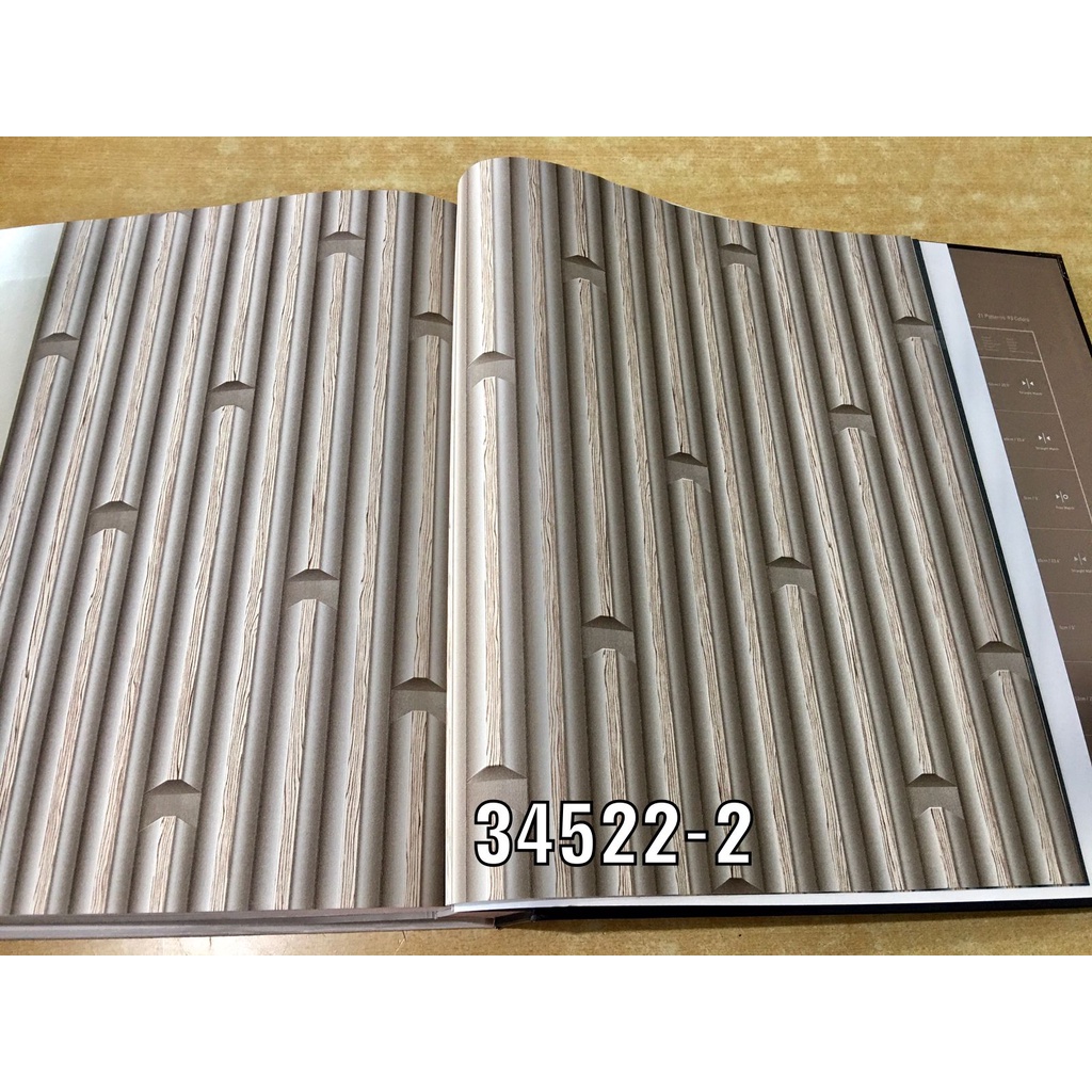 WALLPAPER DINDING MOTIF BAMBU COKLAT 3D NATURAL TEXTURE