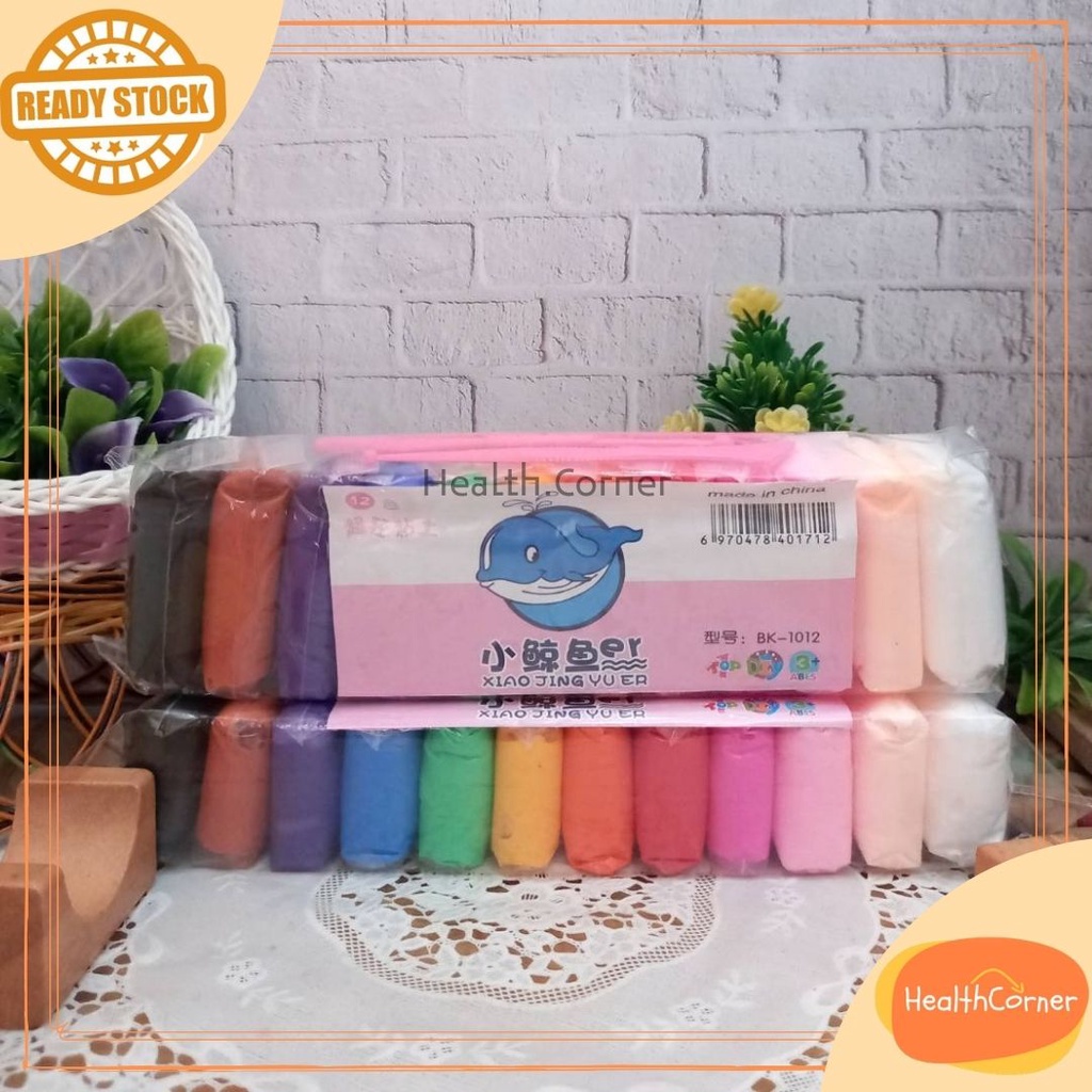 Polymer Clay Perpack isi 12 warna / Mainan Edukasi Anak