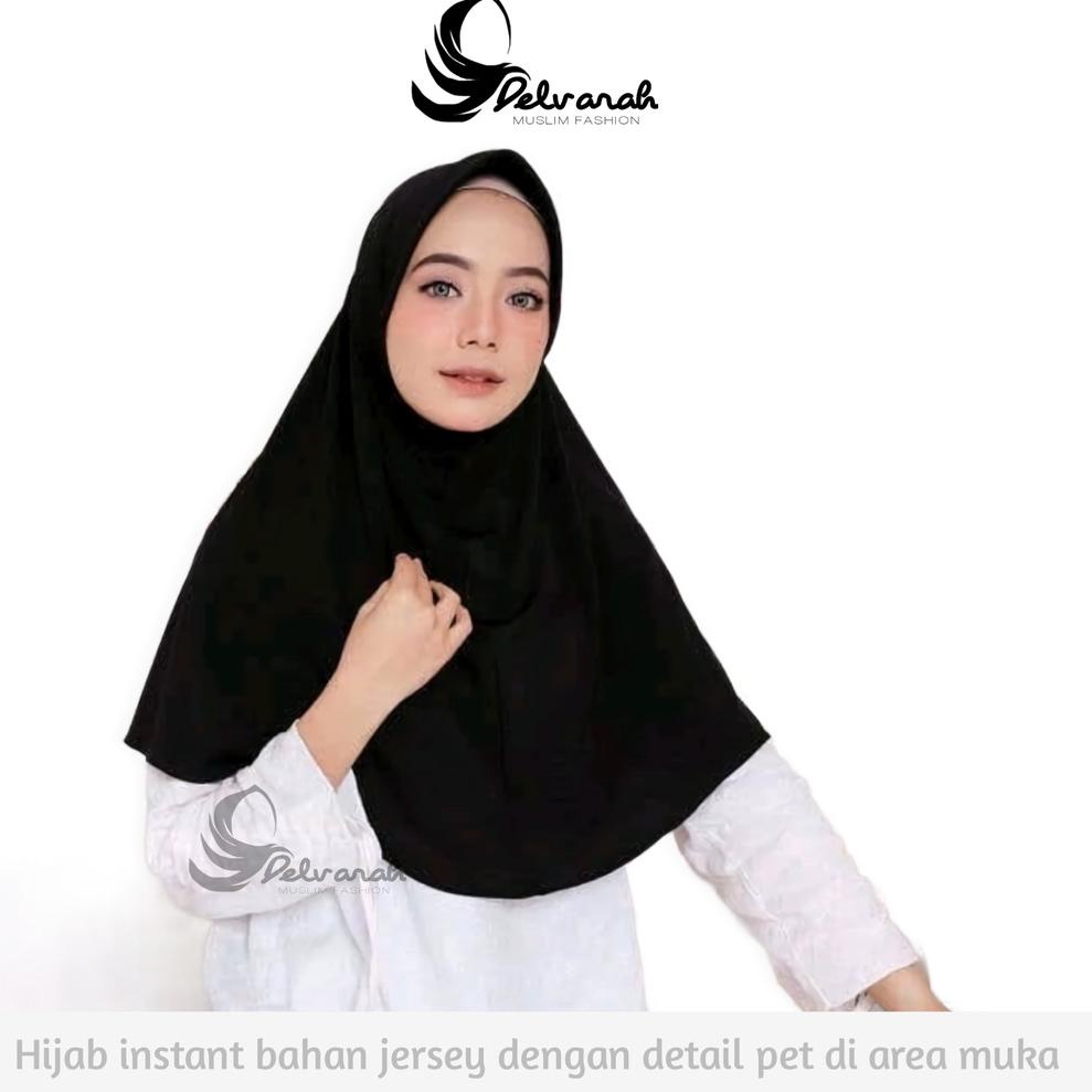 {PGA.01Jl22e} Jilbab Kerudung Instan Bergo Jersey Sport Menutup Dada Panjang Premium Hamidah Hijab S