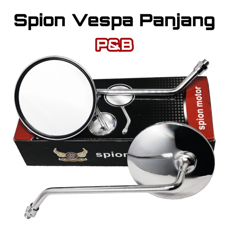 spion bulat panjang h y model spion vespa panjang tangkai panjang crome