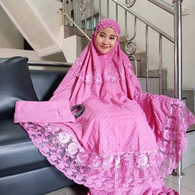 Realpict Mukena katun Paris bentol