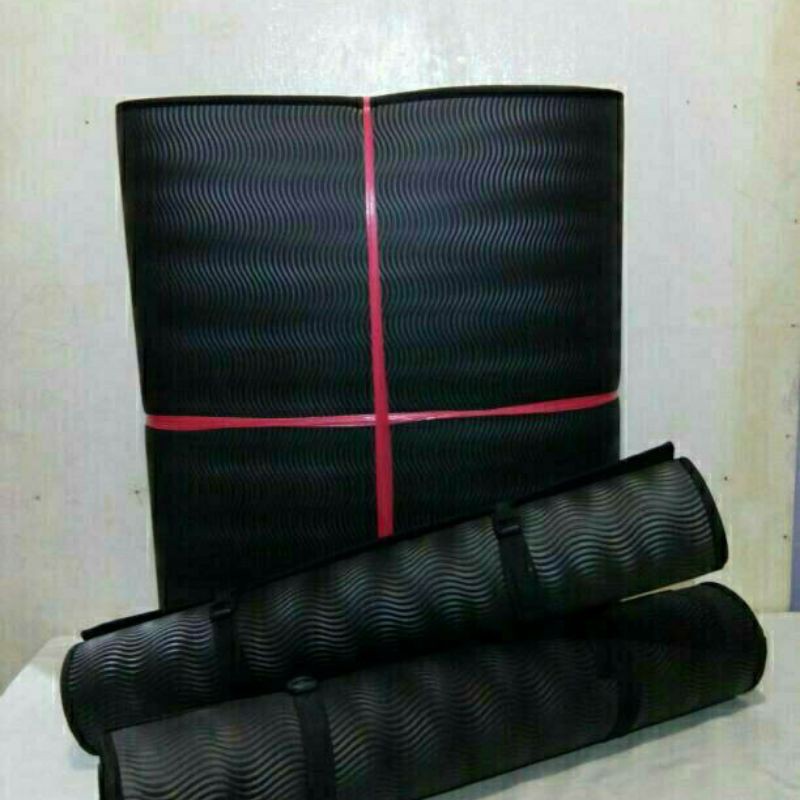 MATRAS YOGA CAMPING HITAM SIZE 200X60cm TEBAL 3MM / MATRAS YOGA OUTDOOR /TIKAR CAMPING /ALAS TIDUR C