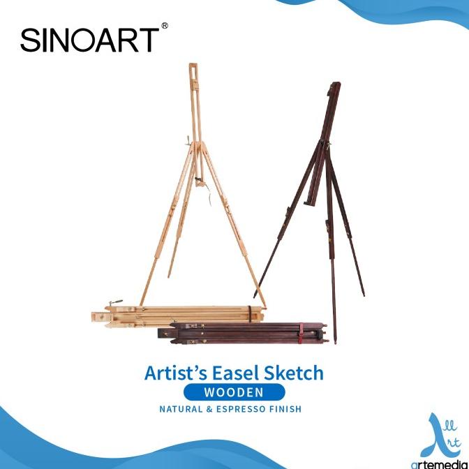 

Easel Lukis Sinoart Artists Sketch Wooden Stand Field Tripod ---READY---