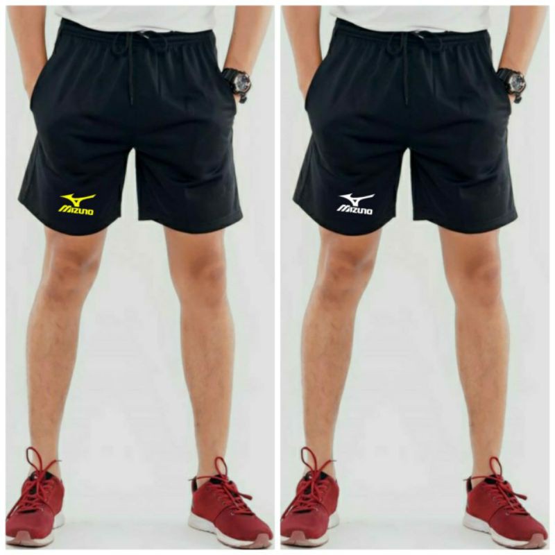 [NEW] CELANA PENDEK OLAHRAGA PRIA / Celana Hitam Sport Logo Sporty Bordir Polos Tebal