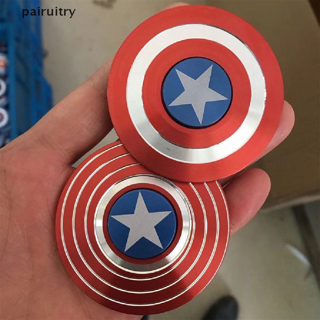 Prt Fidget Spinner Gyro Bahan Alloy Model Perisai Captain America PRT