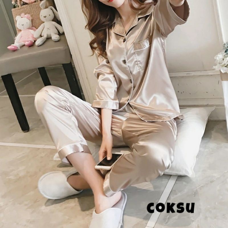 PIYAMA SATIN PP REALPICT/PAJAMAS PP LD104-106CM /RONDOM WARNA SALE