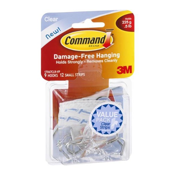 Command Hook Gantungan Lem Kuat 3M mengatur Peralatan isi 9pcs